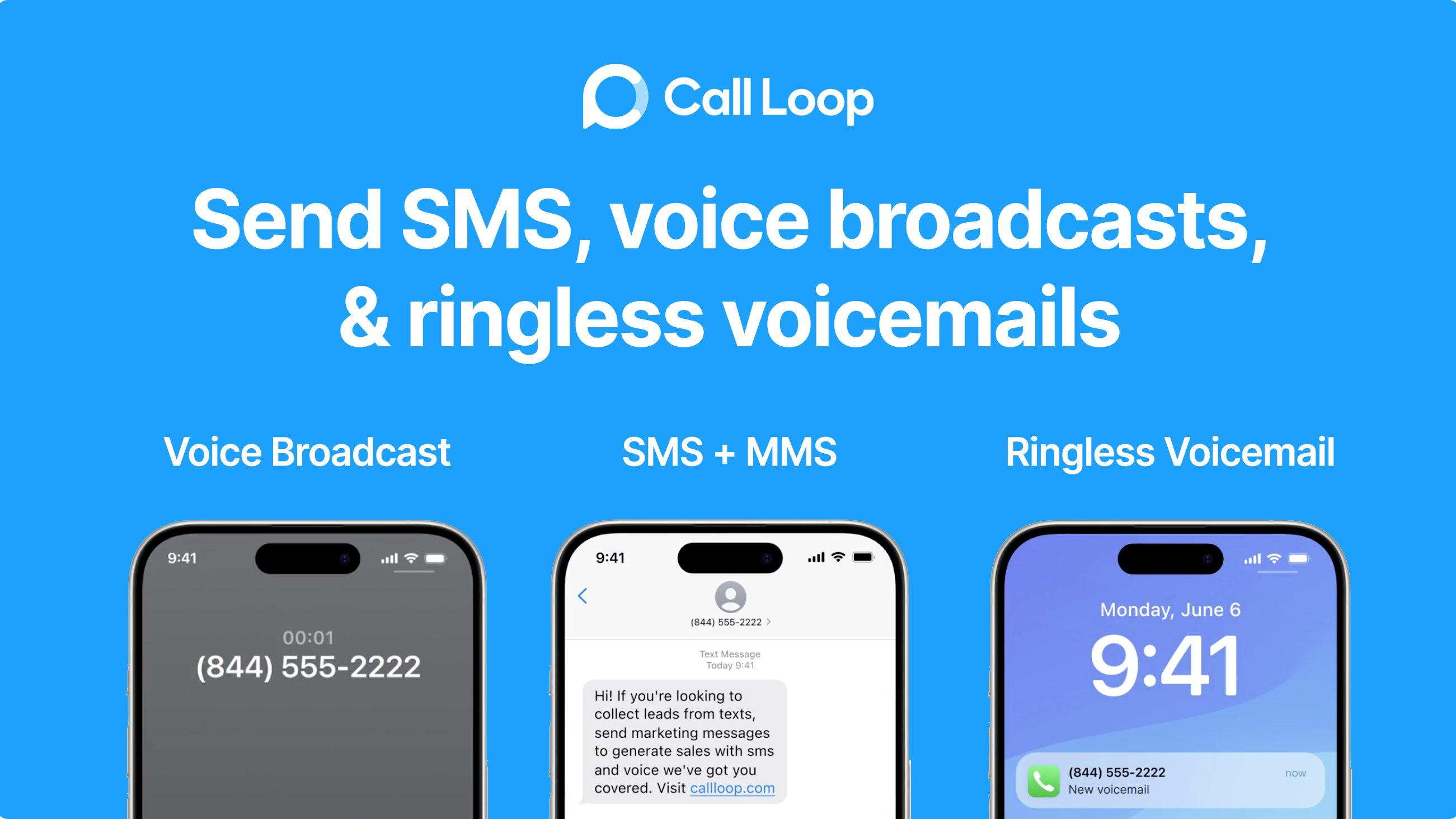 All-in-one SMS, voice, and ringless voicemail for HubSpot